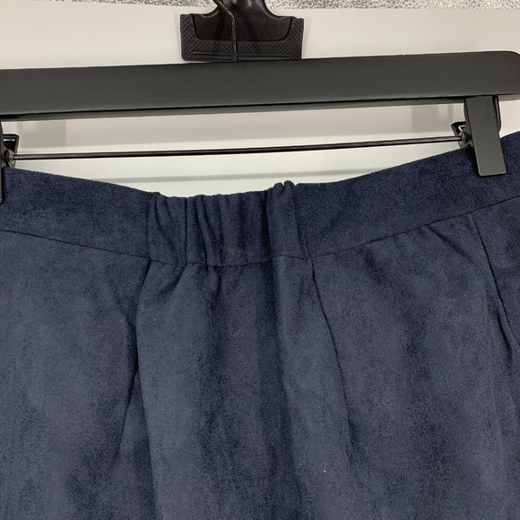 Raga Skirt Tara Blue Faux Suede Button Down Front Mini - Picture 10 of 11